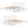 vidaXL Bed Frame without Mattress White 140x190 cm Solid Wood Pine