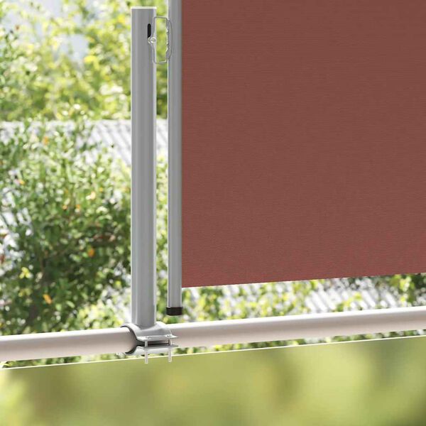 vidaXL Patio Retractable Side Awning 120x300 cm Brown