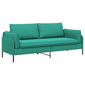 vidaXL 3-Seater Sofa Turquoise 222 x 81 x 89 cm Velvet