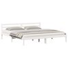 vidaXL Bed Frame White 225.5 x 185.5 x 69.5 cm Solid Pine Wood