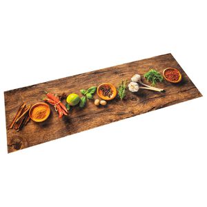 vidaXL Kitchen Rug Washable Spices 45x150 cm Velvet