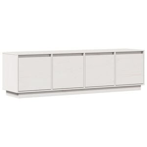 vidaXL TV Cabinet White 156x37x45 cm Solid Wood Pine