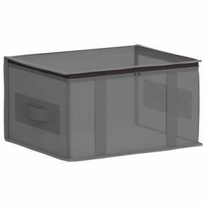 vidaXL Storage Box with Transparent Top Window Anthracite