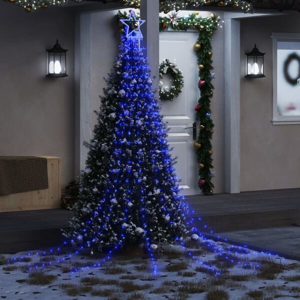 vidaXL Christmas Tree light 320 LEDs Blue 375 cm