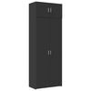 vidaXL Storage Cabinet Black 80x42.5x225 cm Engineered Wood