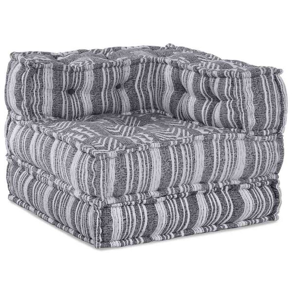 vidaXL Modular Corner Sofa Grey Print 70 x 70 x 56 cm Fabric