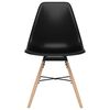 vidaXL Dining Chairs 4 pcs Black PP