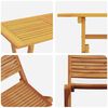 vidaXL Garden Dining Set with Cushion 5 pcs Brown Solid acacia wood
