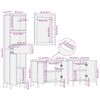 vidaXL Bathroom Sets 4 pcs White Wash Finish Solid Mango Wood