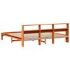 vidaXL Bed Frame without Mattress Wax Brown 180x200 cm Super King Solid Wood Pine