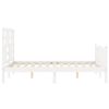 vidaXL Bed Frame without Mattress White Double Solid Wood Pine
