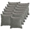 vidaXL Cushion Cover 12 pcs HOUTEN Dark Grey 45 x 45 cm