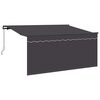 vidaXL Retractable Awning Retractable Anthracite 300 x 200 cm Fabric