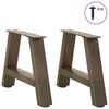 vidaXL Coffee Table Legs A-Shaped 2 pcs 30x(30-31) cm Steel
