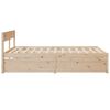 vidaXL Bed Frame without Mattress 150x200 cm King Size Solid Wood Pine