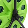 vidaXL Free Standing Green Hose Reel with Hose Fitting Set 0.75" 20 m PVC