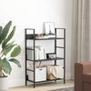 vidaXL 3-Layer Book Shelf Black 60x27.6x90.5 cm Engineered Wood