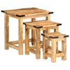 vidaXL Nesting Side Tables 3 pcs Solid Rough Wood Mango