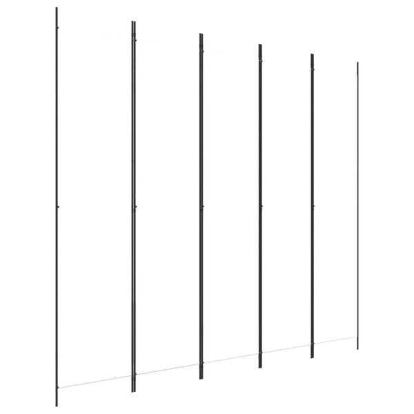 vidaXL 5-Panel Room Divider White 250x220 cm Fabric