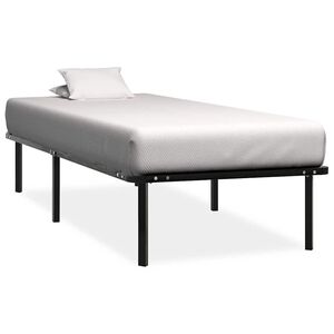 vidaXL Bed Frame Black Metal 100x200 cm