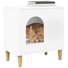 vidaXL Cat House White 51 x 30 x 52 cm Engineered Wood