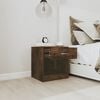 vidaXL Bedside Cabinets 2 pcs with Drawer Smoked Oak