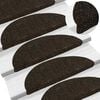 vidaXL Stair Mats Self-adhesive 5 pcs 56x17x3 cm Dark Brown Half Round