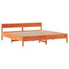 vidaXL Bed Frame without Mattress Wax Brown 200x200 cm Solid Wood Pine