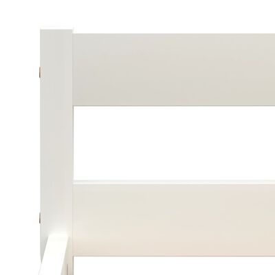 vidaXL Bed Frame White Solid Pine Wood 90x200 cm