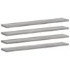 vidaXL Wall Shelves 4 pcs Grey Sonoma 60x10x1,5 cm Engineered Wood