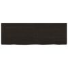 vidaXL Bathroom Countertop Dark Brown 120x40x(2-6) cm Treated Solid Wood