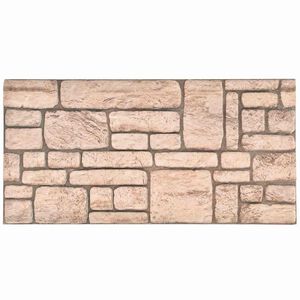 vidaXL Wall Panels 10 pcs 100 x 50 cm Beige EPS Foam