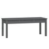 vidaXL Garden Bench Grey 109x44x45 cm Solid Wood Pine