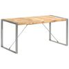 vidaXL Dining Table 160x80x75 cm Solid Rough Mango Wood