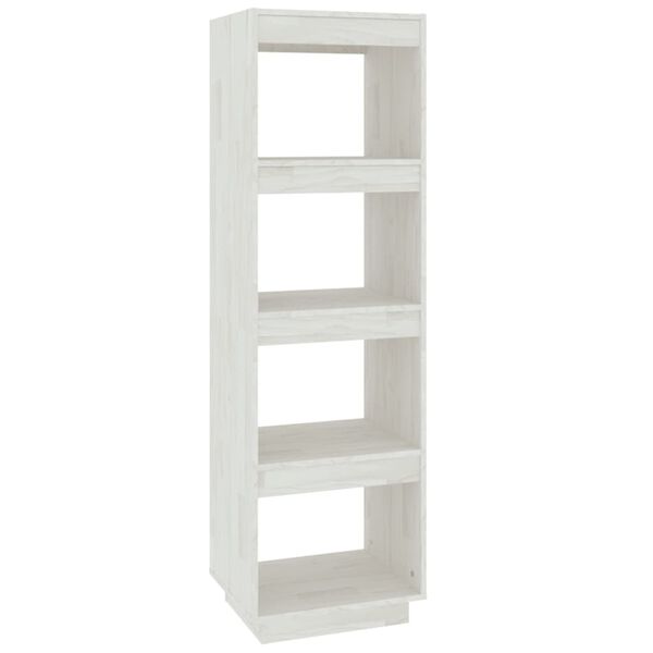 vidaXL Book Cabinet/Room Divider White 40x35x135 cm Solid Pinewood
