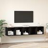 vidaXL TV Cabinet Set Wall-mounted 2 pcs Black Oak Engineered Wood