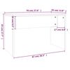 vidaXL Dressing Table Set Grey Sonoma 96x40x142 cm
