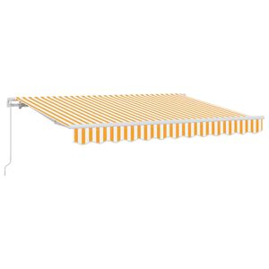 vidaXL Retractable Awning Manual Yellow 250 x 200 cm Fabric
