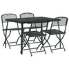 vidaXL Outdoor Furniture Set Folding 5 pcs Anthracite Iron and Steel