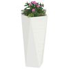 vidaXL Planter White 30 x 30 x 75 cm Steel