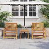 vidaXL Garden Chair 3 pcs Brown Solid Acacia Wood