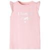 vidaXL Kids'T-shirt with Ruffle Sleeves Light Pink 116