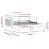 vidaXL Daybed with Trundle without Mattress Dark Grey 90x190 cm Single