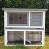 @Pet Outdoor Rabbit Hutch Benny 92x42x80 cm Wood Grey and White