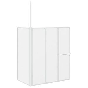 Shower Bath Screen Wall L Shape 70 x 120 x 137 cm 4 Panels Foldable