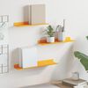 vidaXL Floating Shelf 3 pcs Mustard Yellow 40 x 9 x 2.5 cm Steel