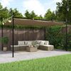 vidaXL Pergola with Retractable Roof Taupe 395x292x230 cm