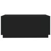 vidaXL Coffee Table with LED Lights Black 90x50x40 cm