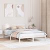 vidaXL Bed Frame White 150 x 200 cm Solid Pine wood