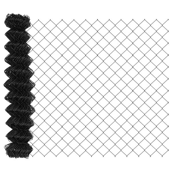 vidaXL Chain Link Fence Grey 25 x 1 m Steel